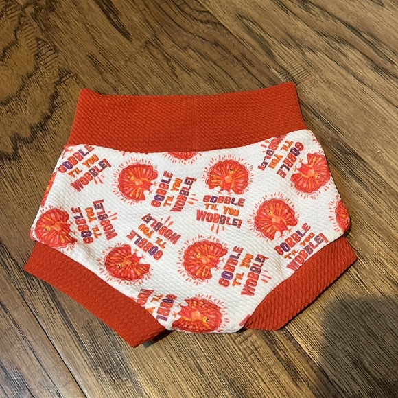 Thanksgiving “Gobble till you Wobble” bloomers size 6M - Picture 6 of 7